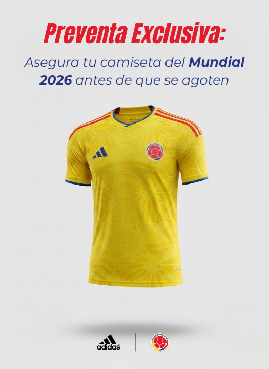 CAMISETA SELECCIÓN COLOMBIA LOCAL MUNDIAL 2026